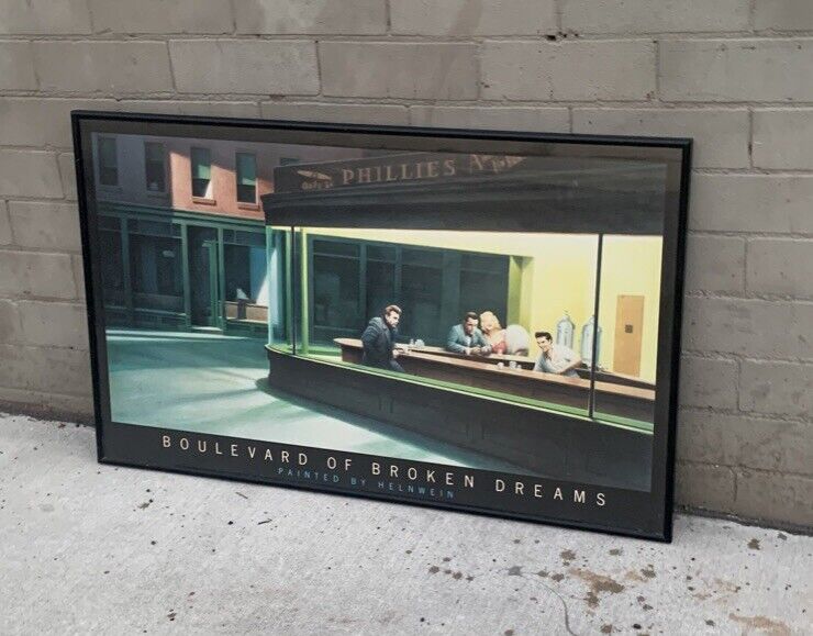 Framed Print BOULEVARD OF BROKEN DREAMS Art 92x56cm in Elvis Marilyn Bogart Dean