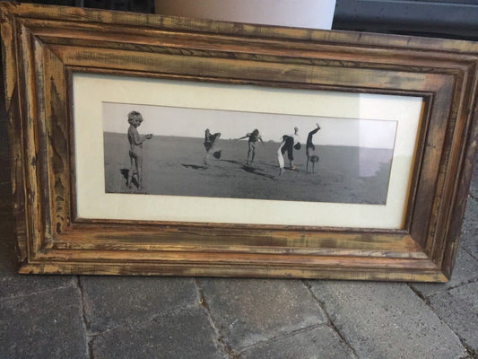 Framed Photo Print ALISTAIR MCNAUGHTON Desert Acrobats ‘91 Wooden B & W Aussie