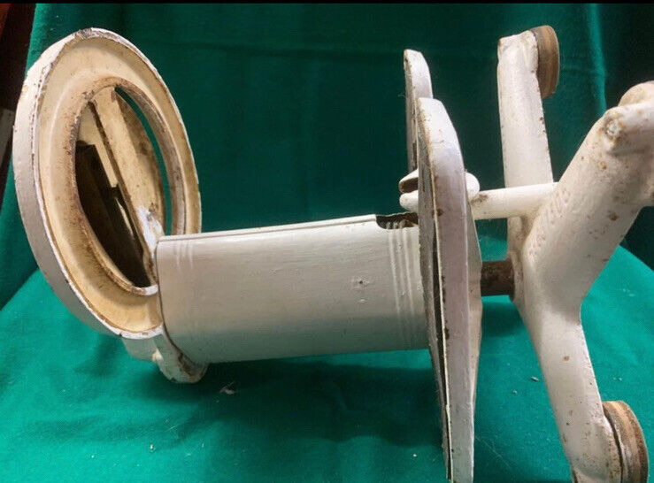 Antique Floor Scales “ Try Your Weight “ White Cast Iron Very Heavy Marked