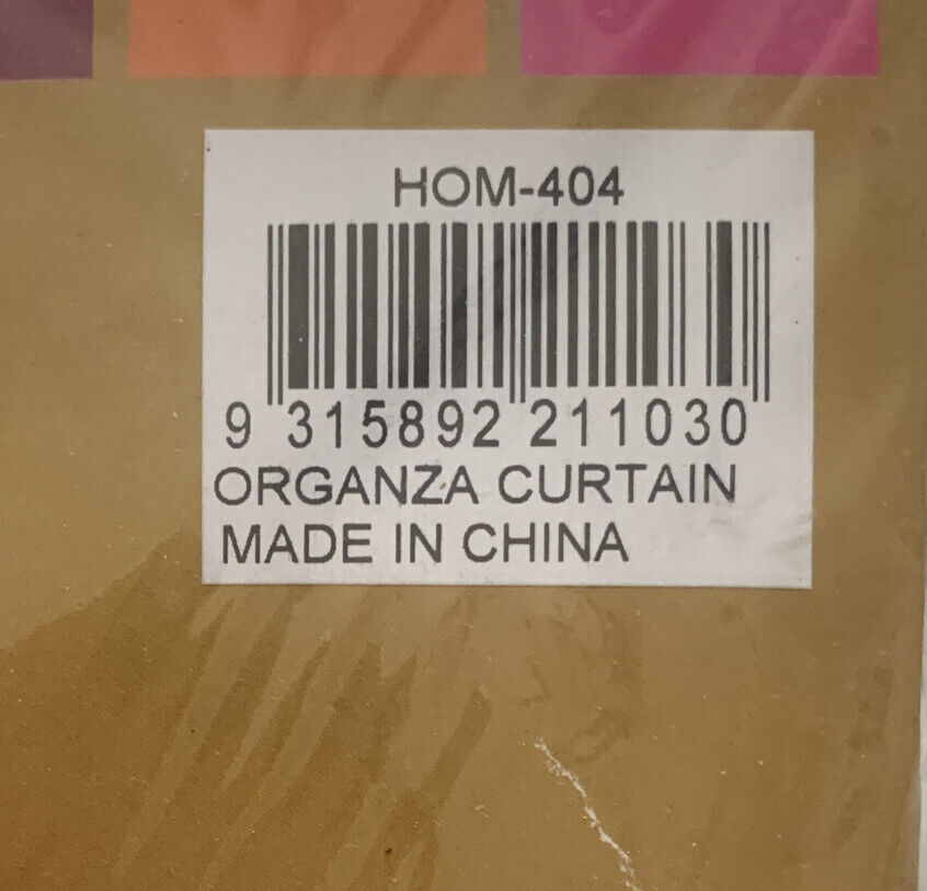 2x H E M A 1 Piece Organza CURTAIN Tab Top 140 x 240cm Polyester Yatsal HEMA NEW