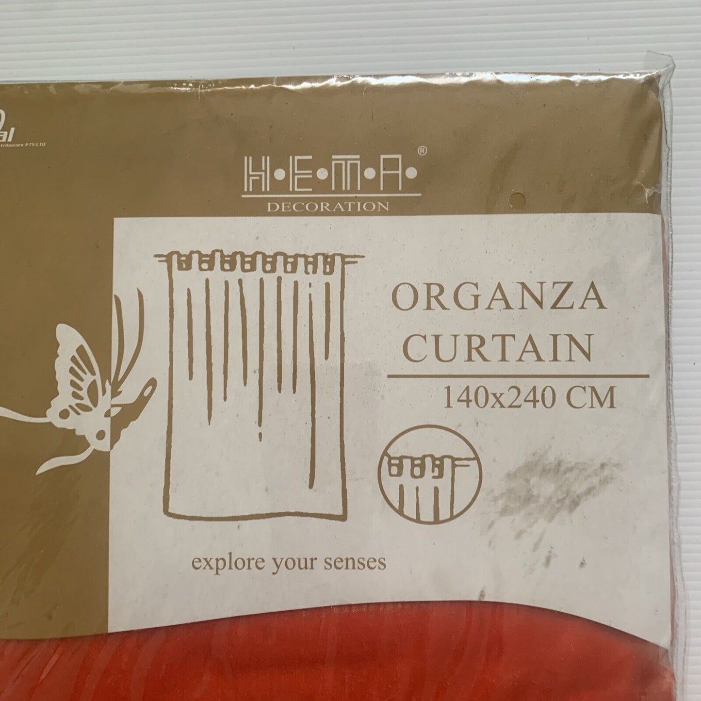 2x H E M A 1 Piece Organza CURTAIN Tab Top 140 x 240cm Polyester Yatsal HEMA NEW