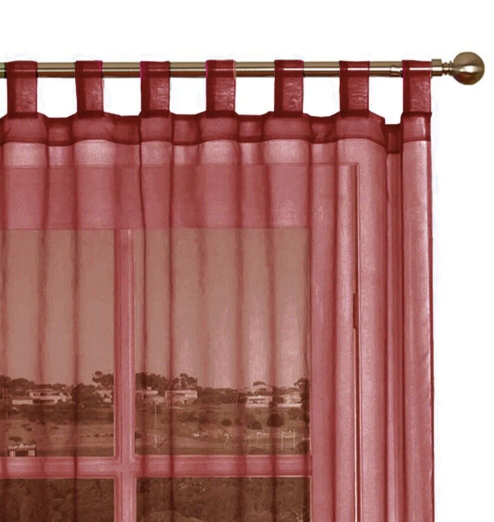 2x H E M A 1 Piece Organza CURTAIN Tab Top 140 x 240cm Polyester Yatsal HEMA NEW