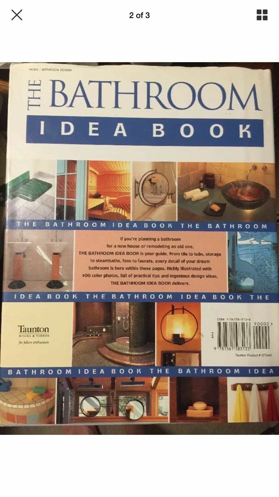 HC Book THE BATHROOM IDEAS BOOK Andrew Wormer 2000 Home Renovation Decorating
