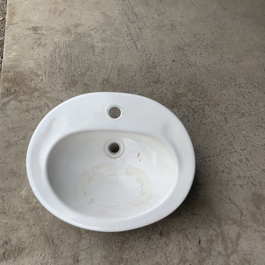 CAROMA Concorde 500 Vanity Basin Semi Recessed Bathroom Sink 654210W