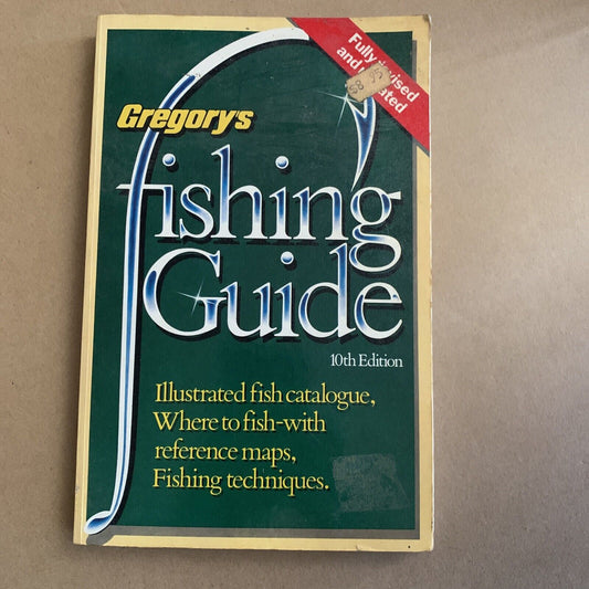 PB Book GREGORYS FISHING GUIDE BOOK 10th  1982 Foxing Illustrated Fish Catalogue