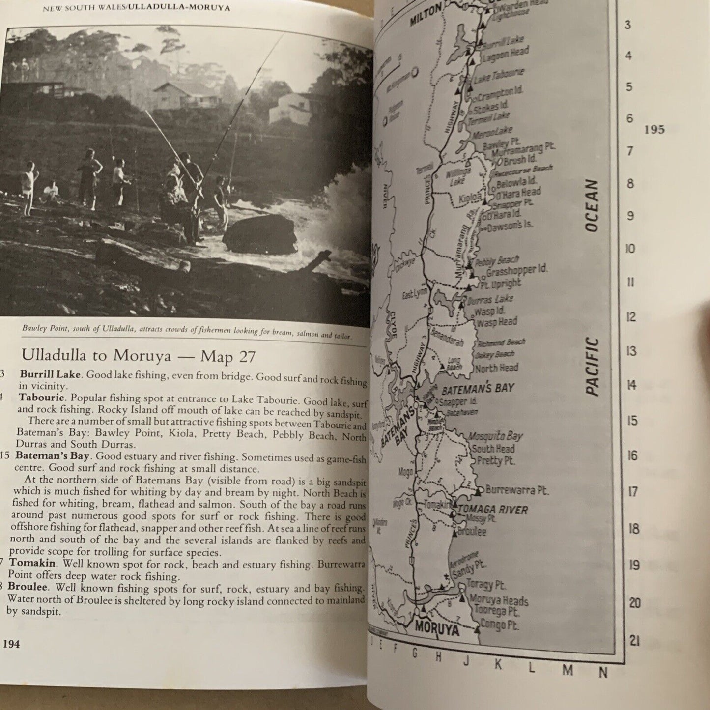 PB Book GREGORYS FISHING GUIDE BOOK 10th  1982 Foxing Illustrated Fish Catalogue