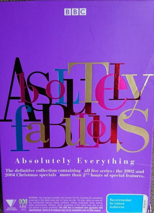 DVD ABSOLUTELY FABULOUS Everything 9 Disc Slip Cover Box Set BBC TV Series