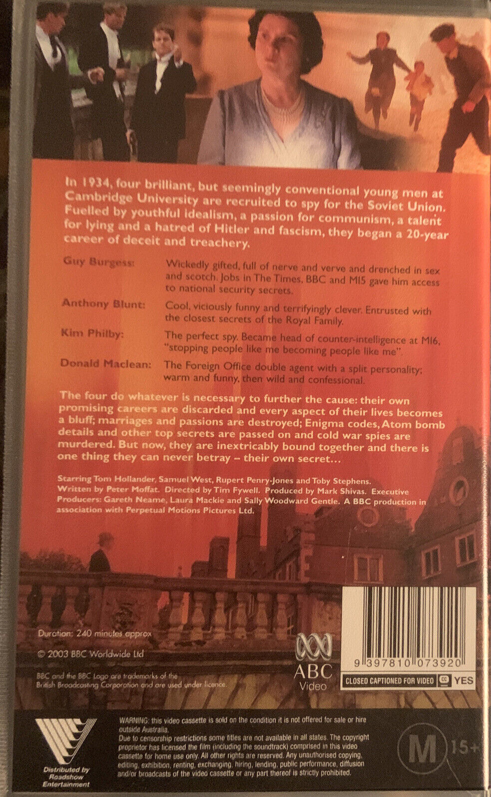 VHS CAMBRIDGE SPIES TOM HOLLANDER TOBY STEPHENS BBC TV Series SOVIET Drama Rare