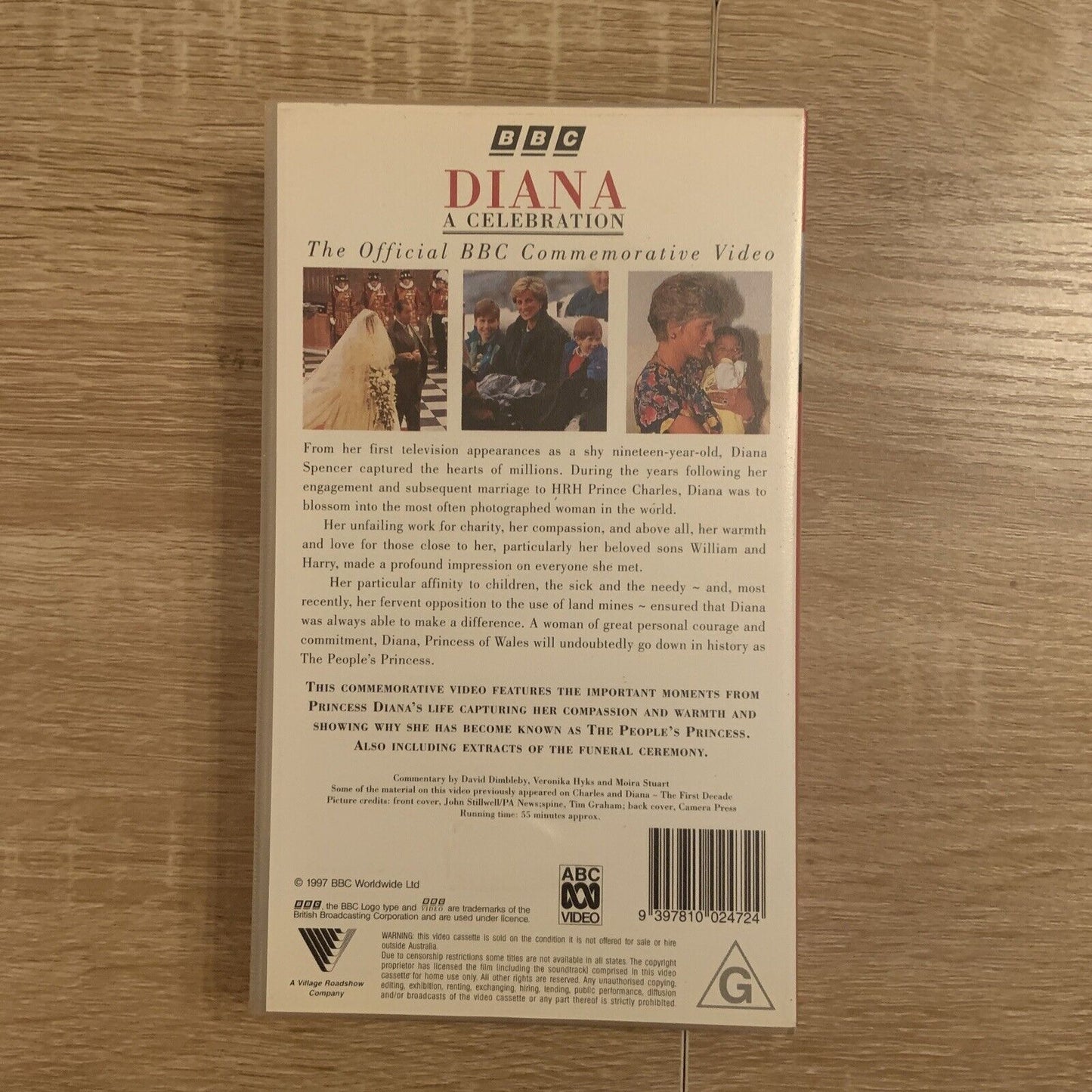 VHS DIANA A CELEBRATION 1961 1997 Video BBC Princess Lady Royals England Tragedy