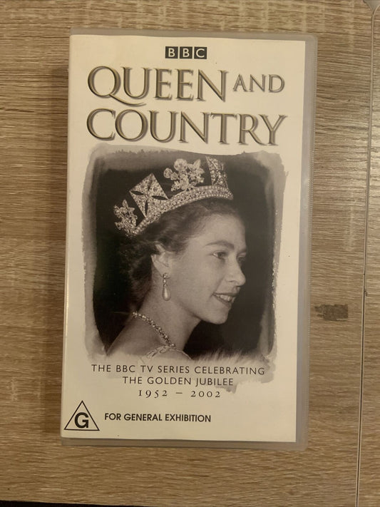 VHS QUEEN & COUNTRY THE BBC TV Series CELEBRATING The Golden Jubilee 1952 - 2002