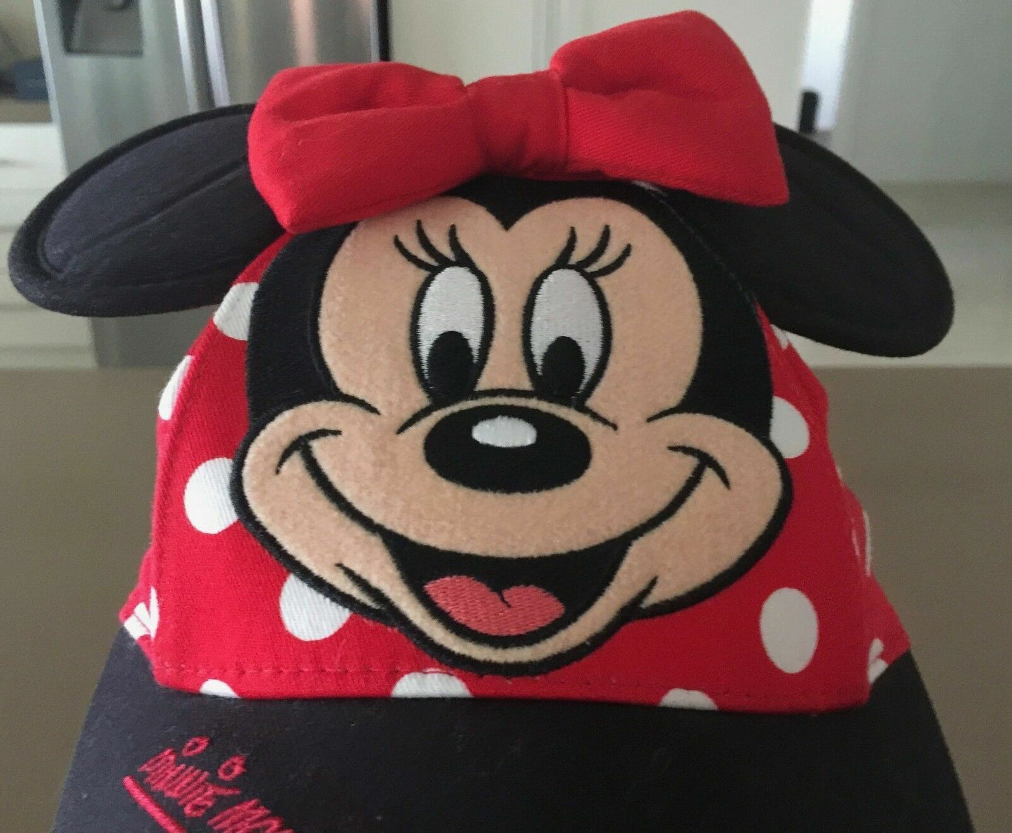 MINNIE MOUSE Baseball Cap Hat Red Black & White Disneyland Souvenir Toddler NEW
