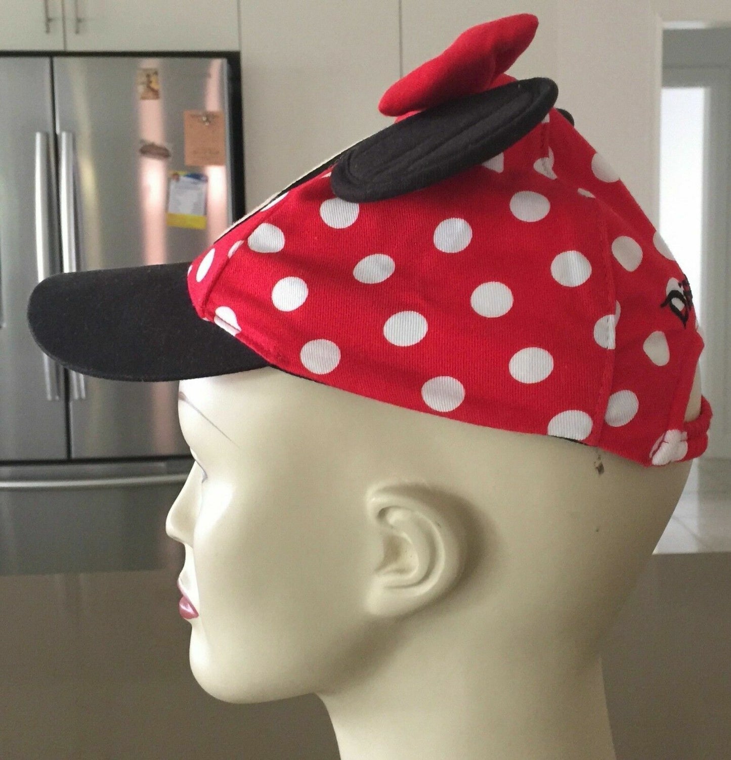 MINNIE MOUSE Baseball Cap Hat Red Black & White Disneyland Souvenir Toddler NEW
