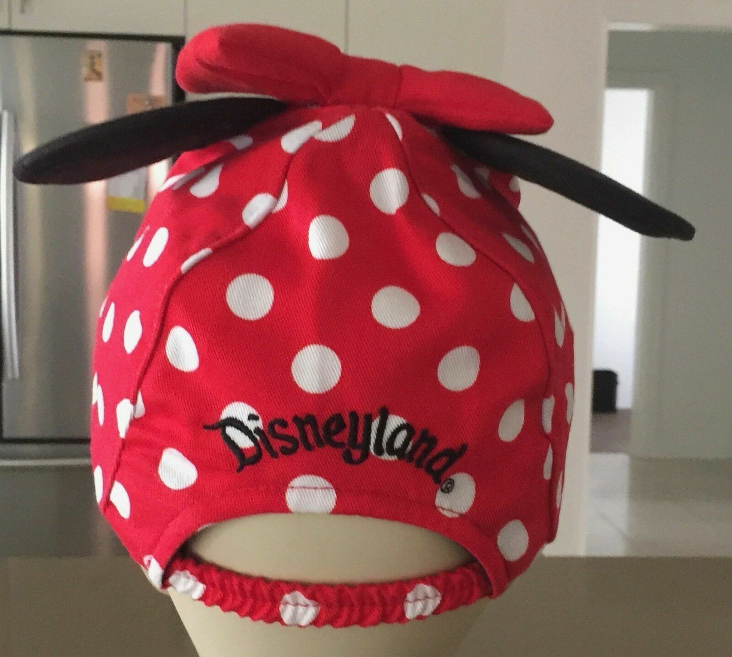 MINNIE MOUSE Baseball Cap Hat Red Black & White Disneyland Souvenir Toddler NEW