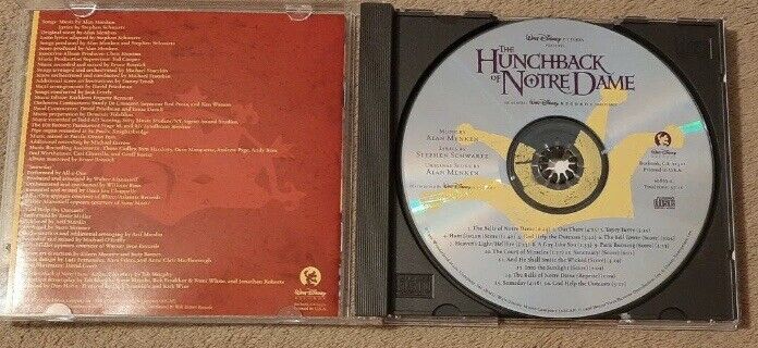 CD Walt Disney HUNCHBACK OF NOTRE DAME Various Soundtrack Musical Kids Fairytale