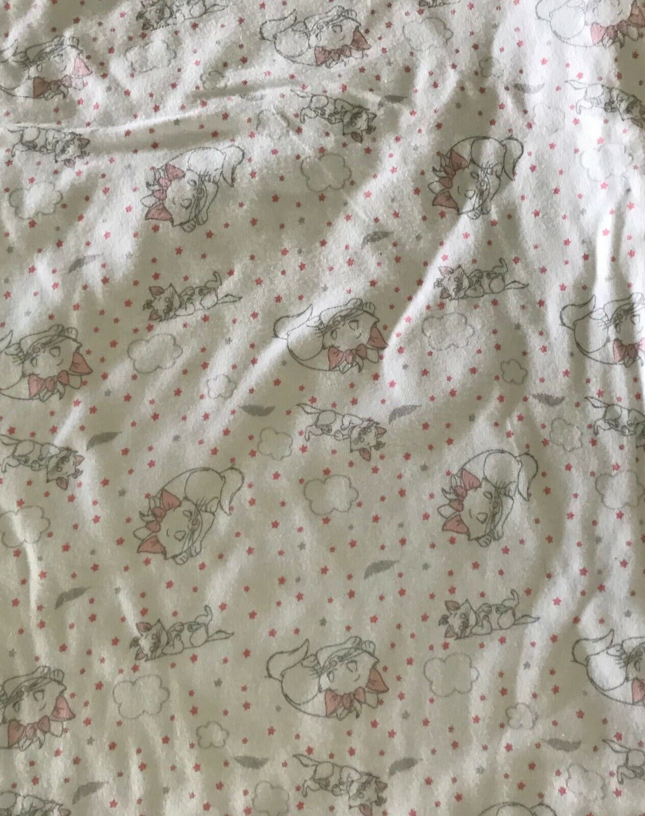 DISNEY BABY Sleep Bag White Grey Pink Coral Cat Print Snuggle Suit 12-18m NEW