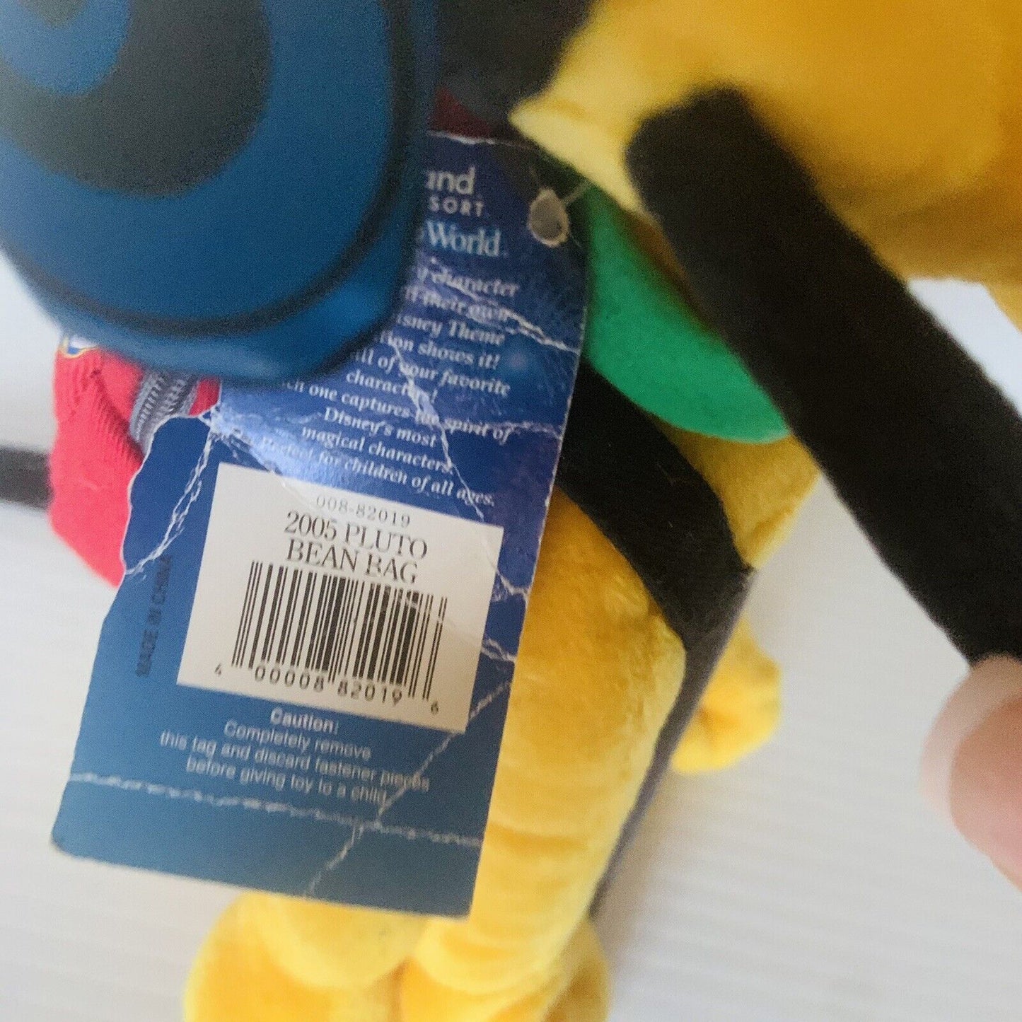 Plush Toy PLUTO Disneyland 2005 BeanBag Walt Disney World Theme Park Edition NEW
