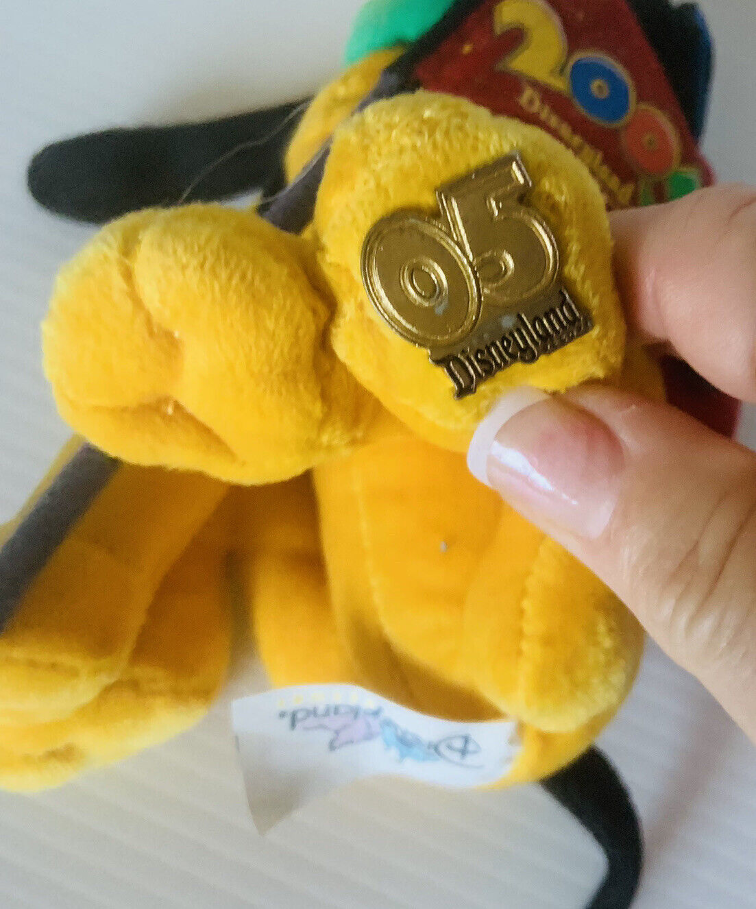 Plush Toy PLUTO Disneyland 2005 BeanBag Walt Disney World Theme Park Edition NEW