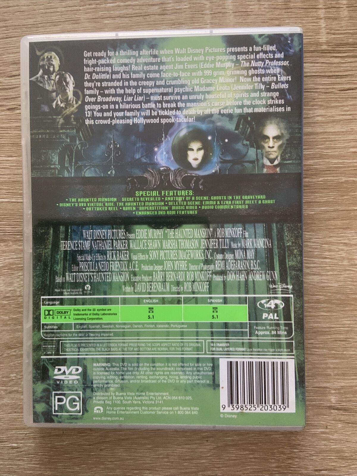 DVD THE HAUNTED MANSION 2004 R4 Eddie Murphy Walt Disney Ghosts Comedy Movie