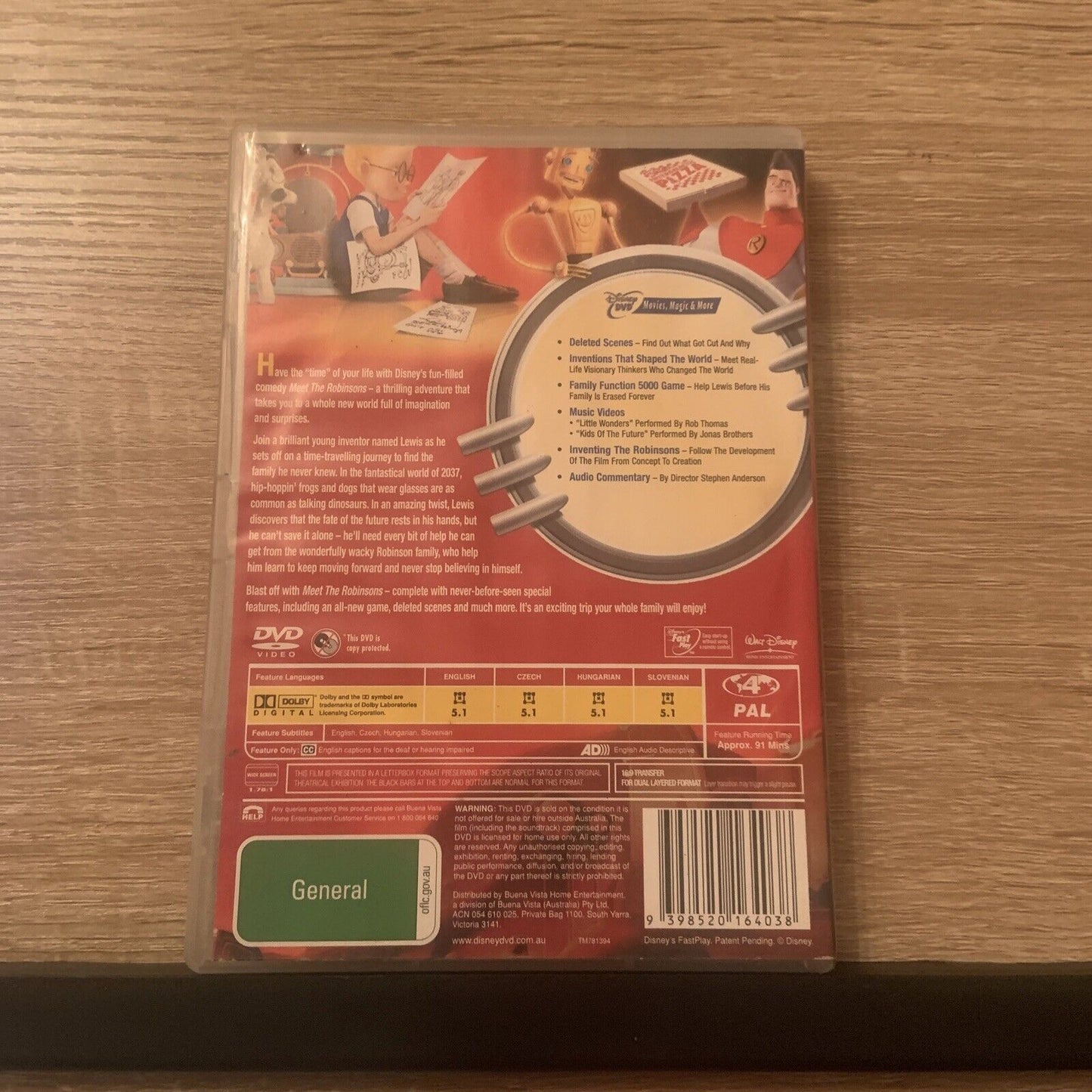 DVD MEET THE ROBINSONS 2007 Animated Family Movie Walt Disney Space Adventure