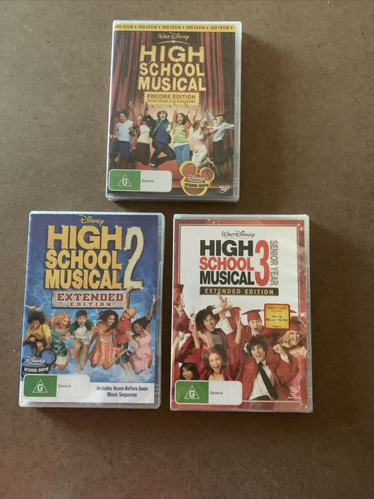 DVD HIGH SCHOOL MUSICAL 3 Movie Bundle 1 2 3 2006 Disney Channel Sealed NEW