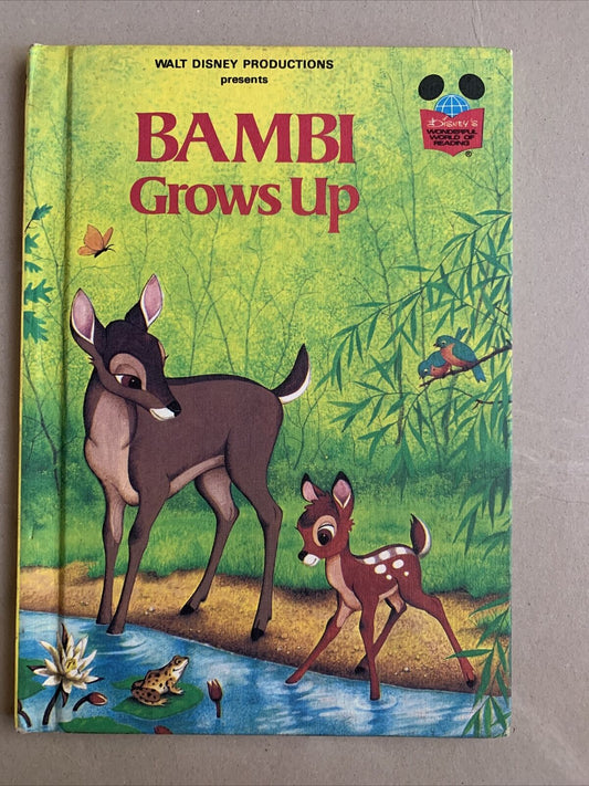 HC Book BAMBI GROWS UP Walt Disney 1979 Club Edition Disneyland Vintage Disneys