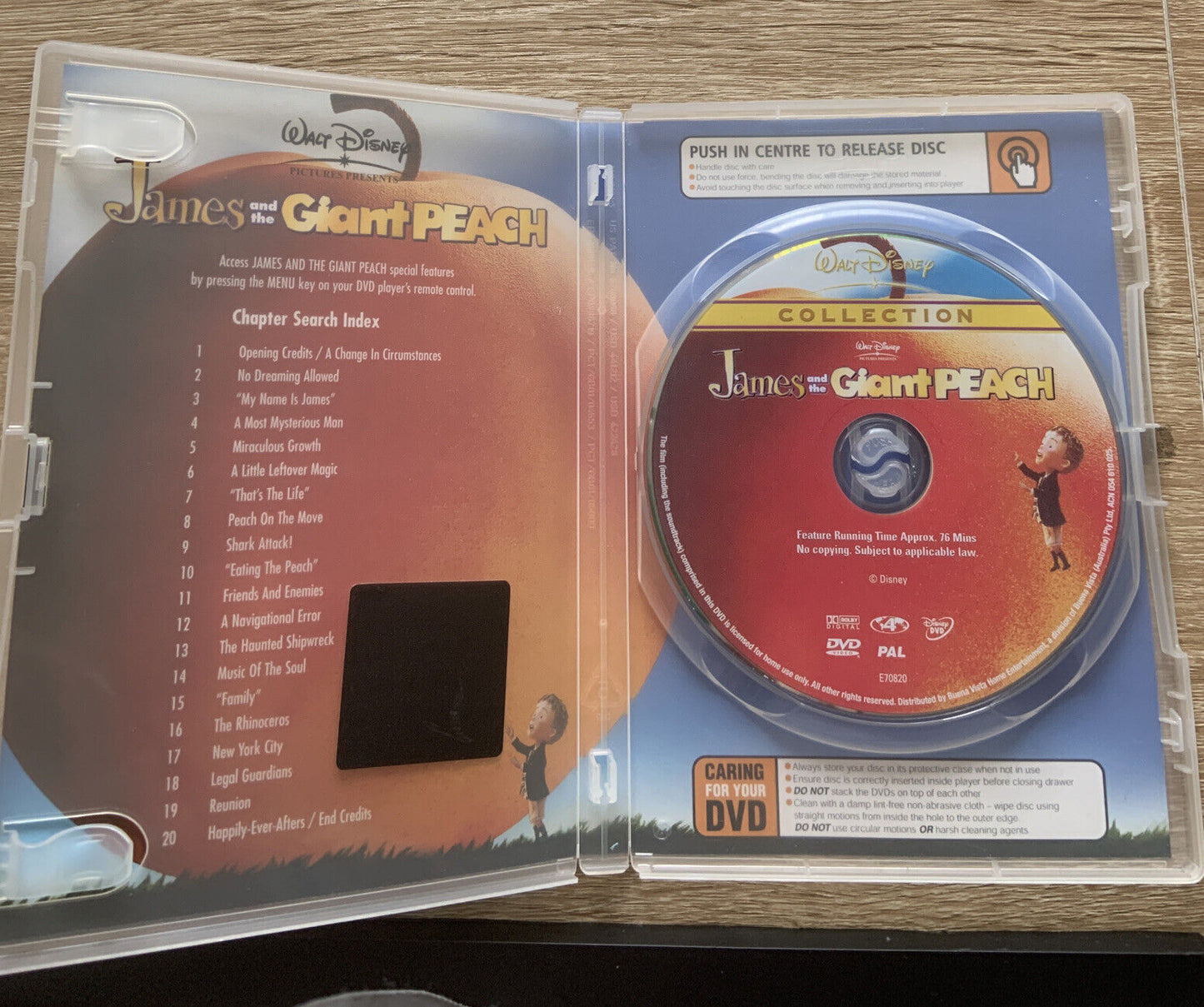 DVD JAMES AND THE GIANT PEACH Disney Collection Richard Dreyfuss Paul Terry Film