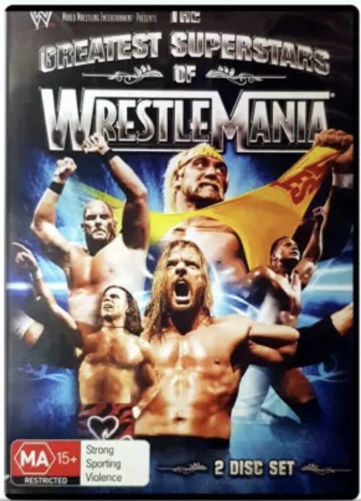 DVD WWE The Greatest Superstars Of Wrestle Mania  2008 Wrestling Rock 2 Disc Set
