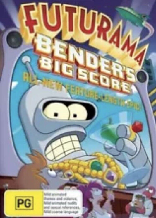DVD FUTURAMA Bender's Big Score 2007 Animated Sci Fi Comedy Space TV Series