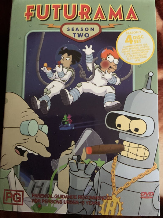 DVD FUTURAMA Season 2 4 Disc Set 2003 FATBOX  2003 Matt Groening TV Series