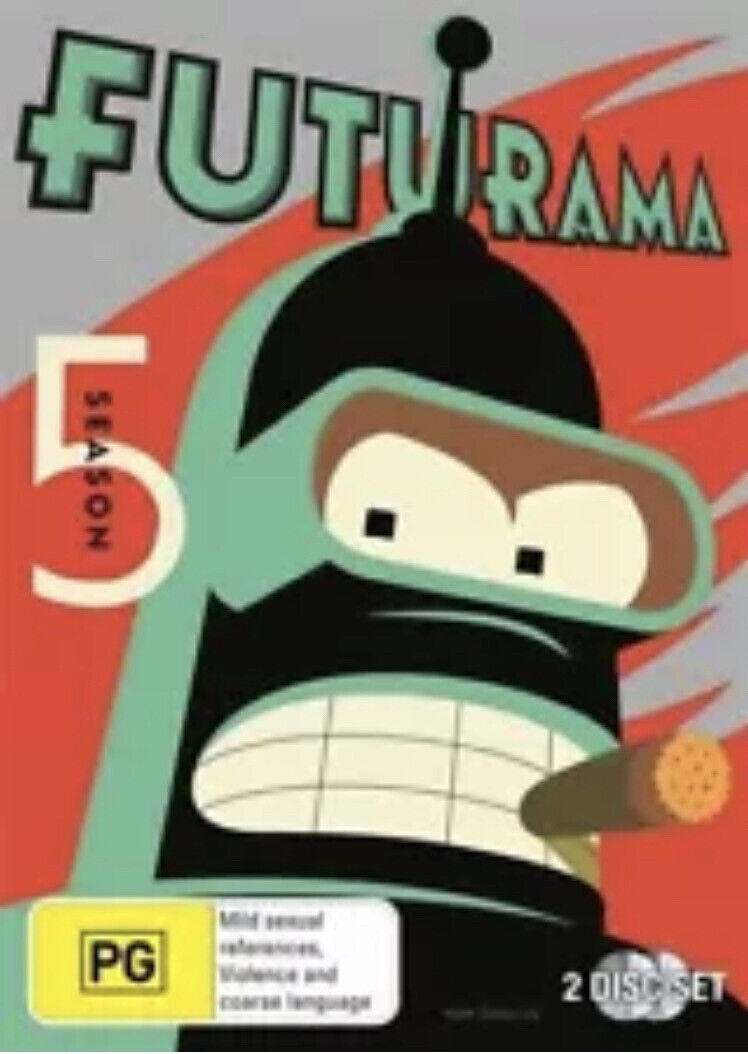 DVD FUTURAMA Season 5 Five Anime Comedy Space 2 Disc Set TV Series