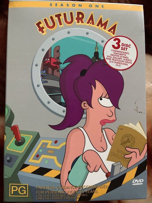 DVD FUTURAMA Season 1 2003 3 Disc  FATBOX Slip Covers R4 Space Box Set TV Series