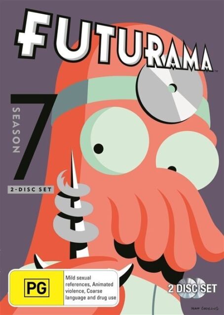 DVD FUTURAMA Season 7 Comedy 2 Disc Anime Matt Groening Space Future TV Series