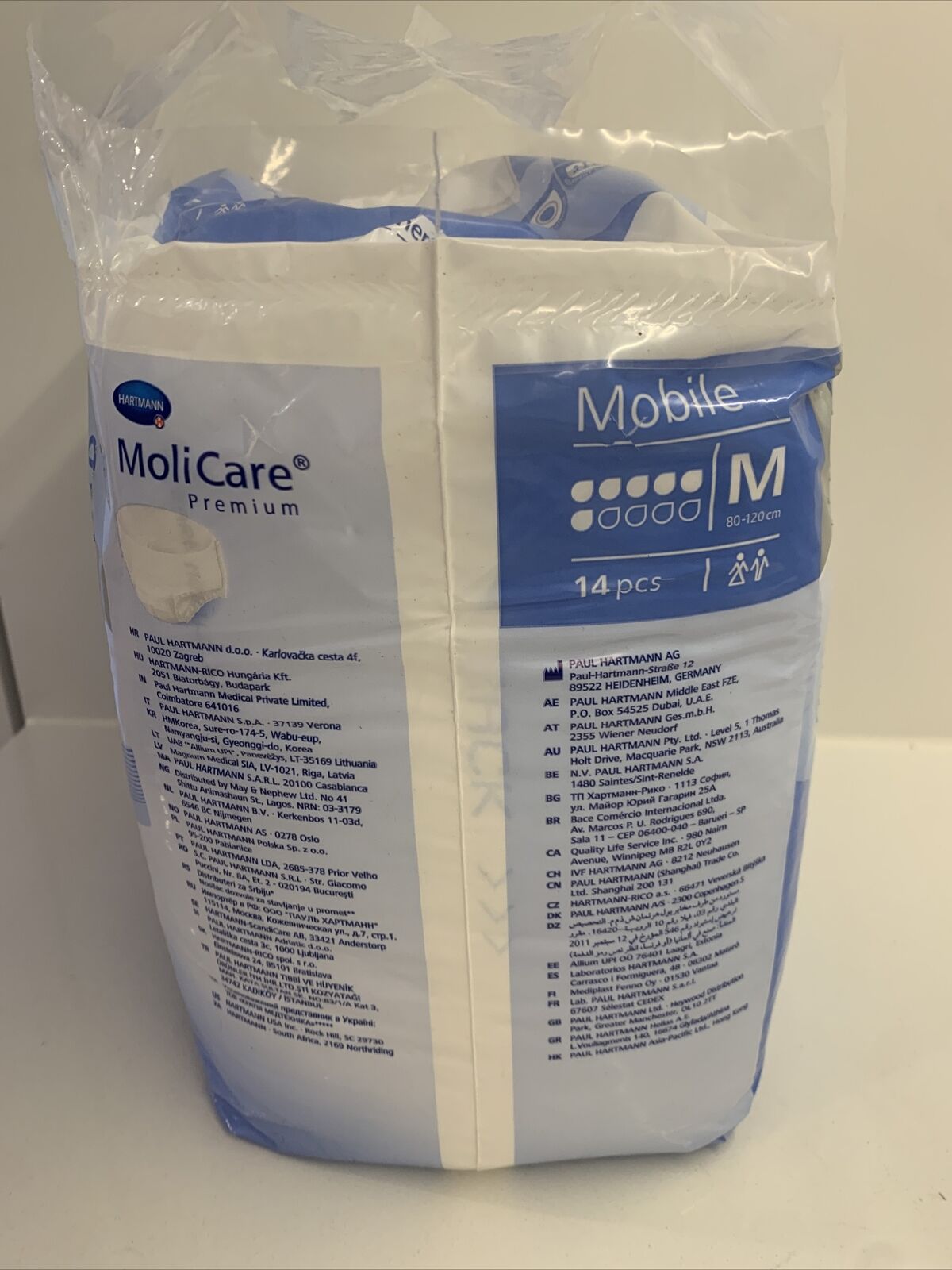1 Pack of 14 MOLICARE Pull-ups Size M Premium 6 Drop Hartmann Incontinence NEW