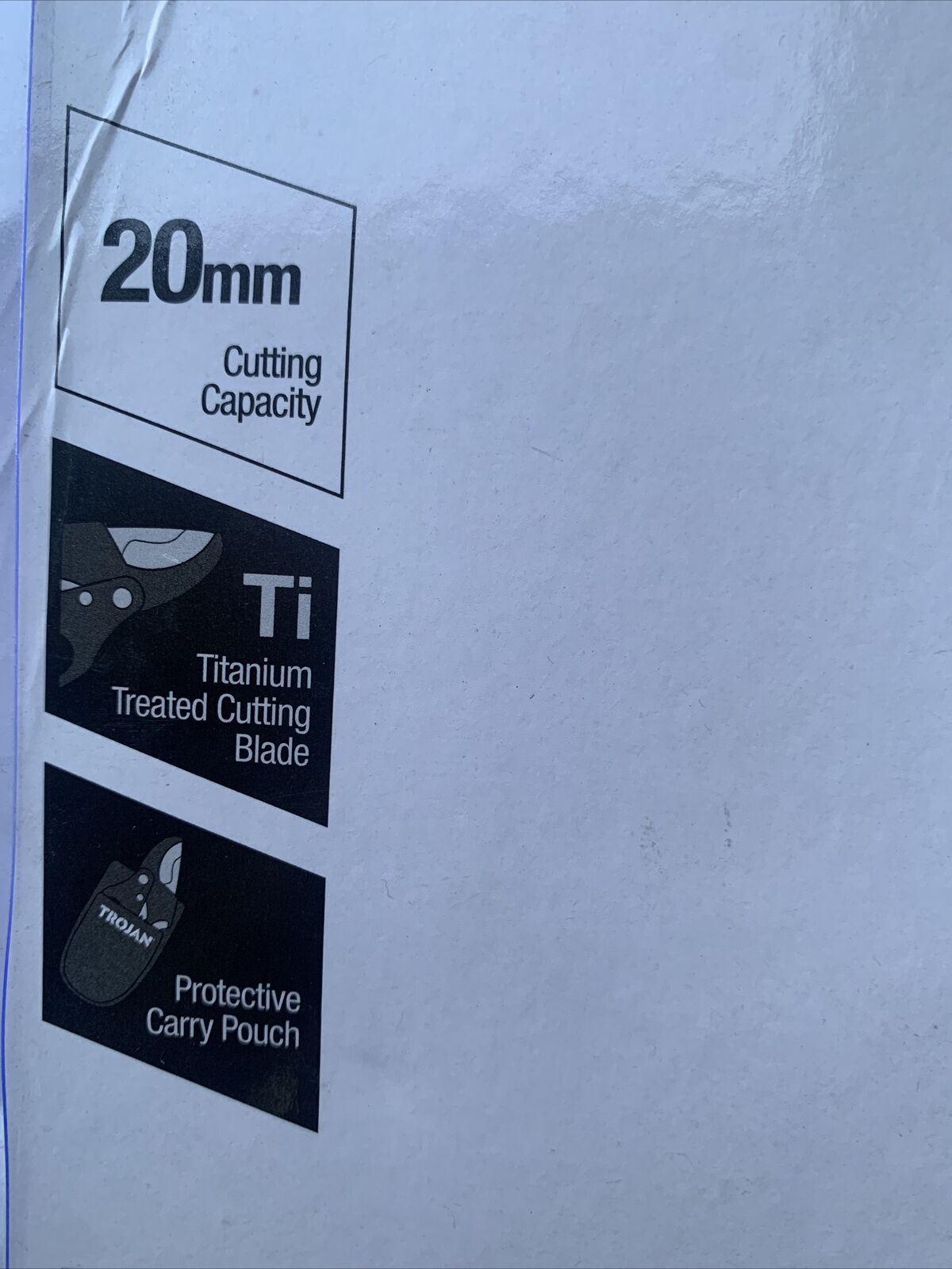 TROJAN ® Ratchet Anvil Pruner Secateur Lockable Premium Blades Pouch 20cm  NEW