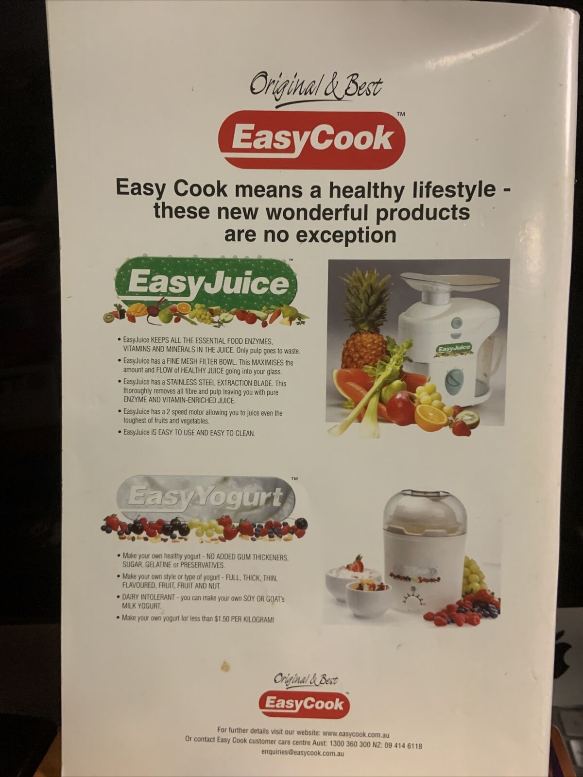 Cookbook EASYCOOK Health Oven & Instruction Manual 1990s Luminarc Australian PB
