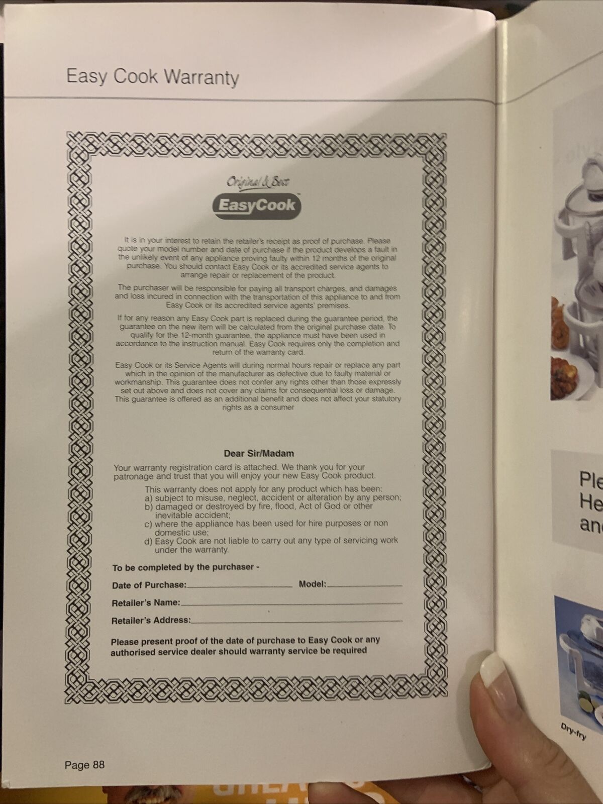 Cookbook EASYCOOK Health Oven & Instruction Manual 1990s Luminarc Australian PB