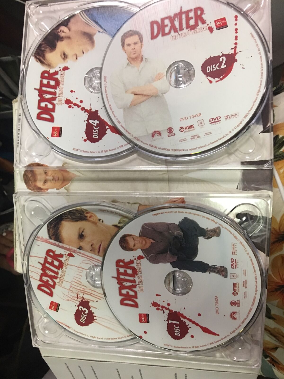 DVD DEXTER First Season 1st 2008 4 Disc Set Dark Cult Blood Gore TV Series