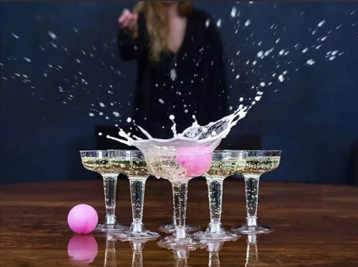 PROSECCO PONG Girls Night In 12 Cups 2 Balls Hens Party Game Gift Champagne NEW