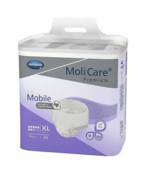 MOLICARE Pull-ups 1 Pack of 14 Size XL Premium 8 Drop Hartmann Incontinence NEW