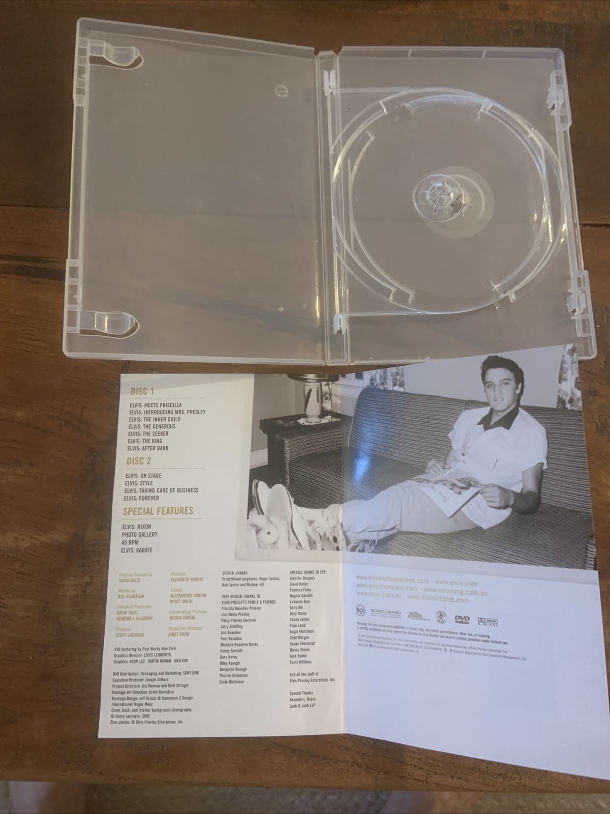 DVD CASE & INSERT ONLY Elvis Presley  ELVIS BY THE PRESLEYS NO DISCS NEW
