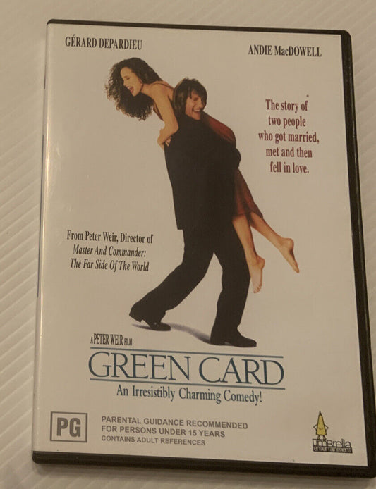DVD GREEN CARD Gerard Depardieu Andie MacDowell Romcom Unsealed NEW