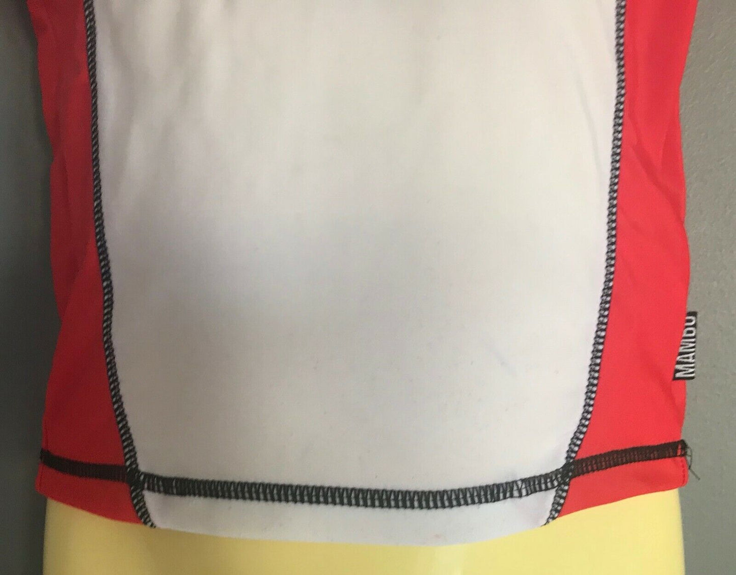 MAMBO Rash Vest Shirt Red White Rashie Top Dog Motif Size 1 Beach Pool Unisex