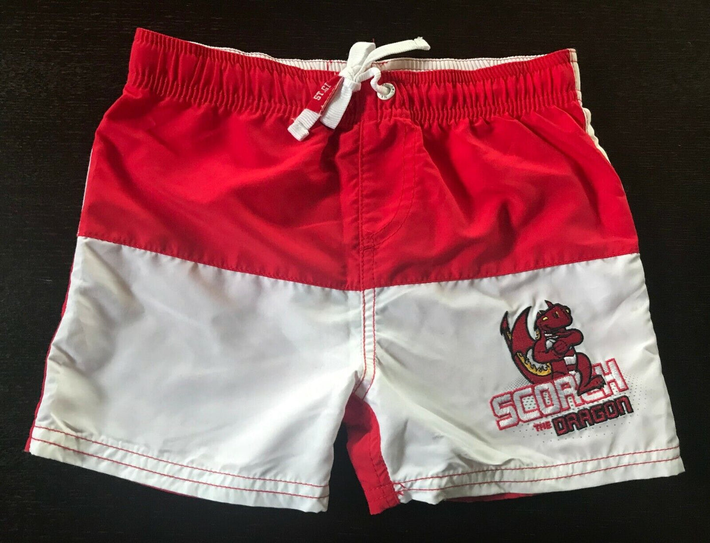 NRL ST GEORGE DRAGONS Rash Top Size 6 & Board Shorts Red & White Set Size 4 NEW