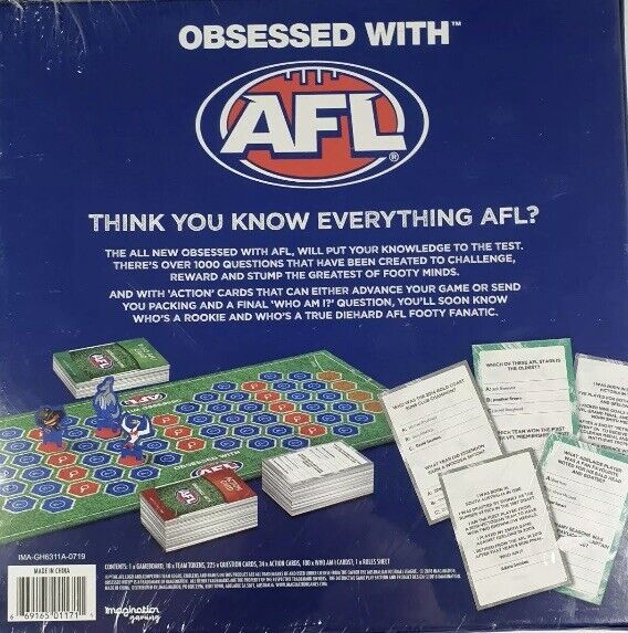OBSESSED With AFL Football Footy Family Kids Toy Sport Fun Board Game NEW Sealed