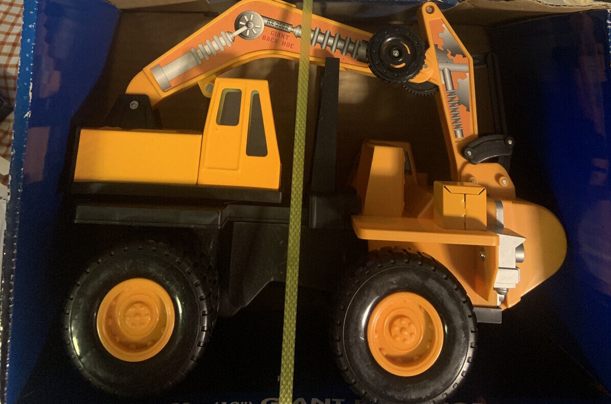 STEEL RODER TOY TRUCK 25cm GIANT BACK HOE Die cast Steel Plastic 3502 Box NEW