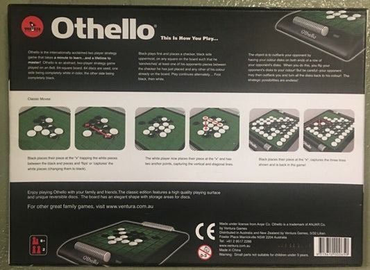 OTHELLO Board Game Classic Family Game Ages 8+ Spin Master 35x 25cm NEW SEALED