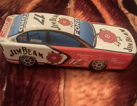 Metal Tin JIM BEAM Ford Racing V8 Supercars Bottle 2008 Wyndham Helix Crane Cams