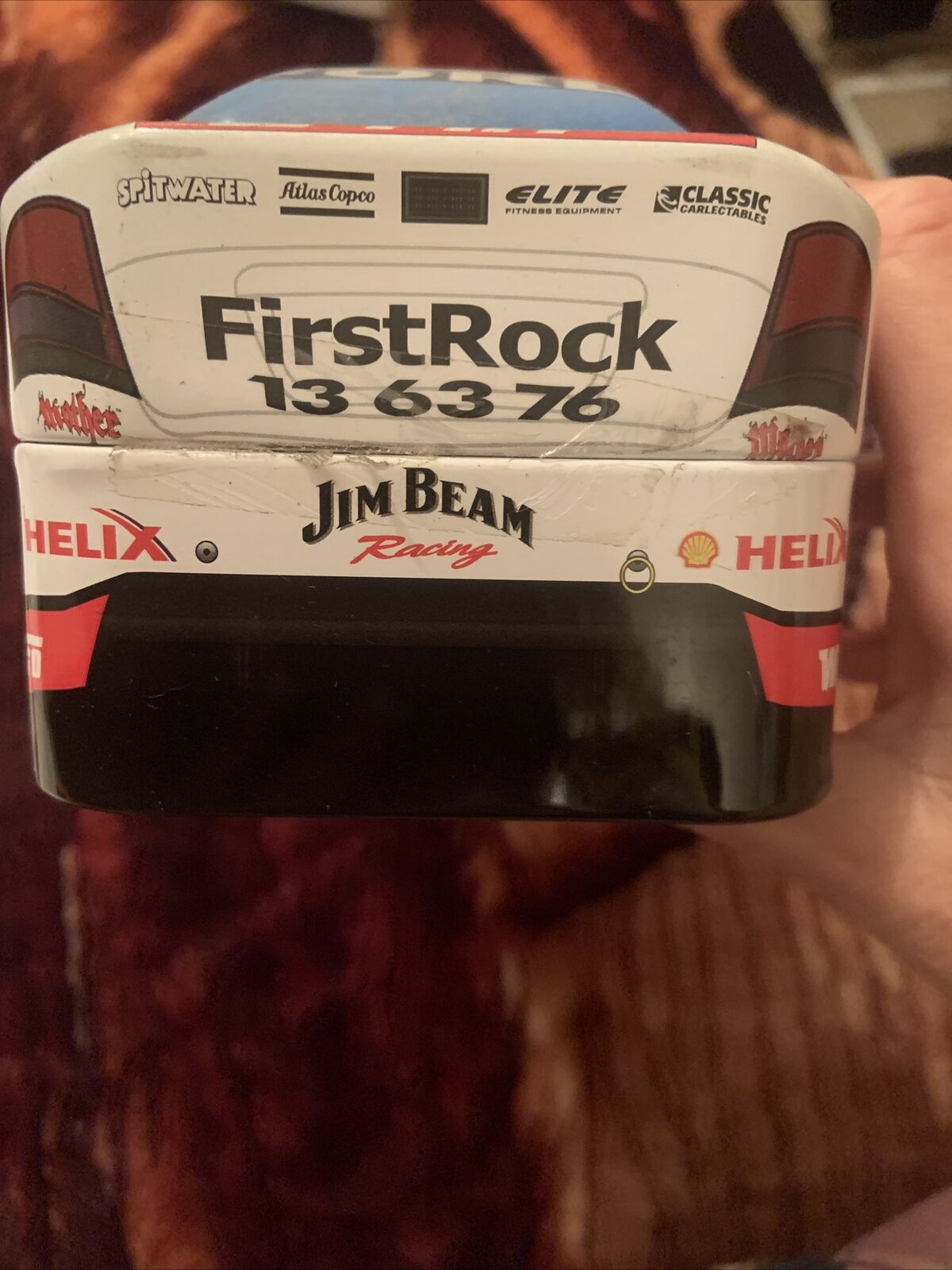 Metal Tin JIM BEAM Ford Racing V8 Supercars Bottle 2008 Wyndham Helix Crane Cams