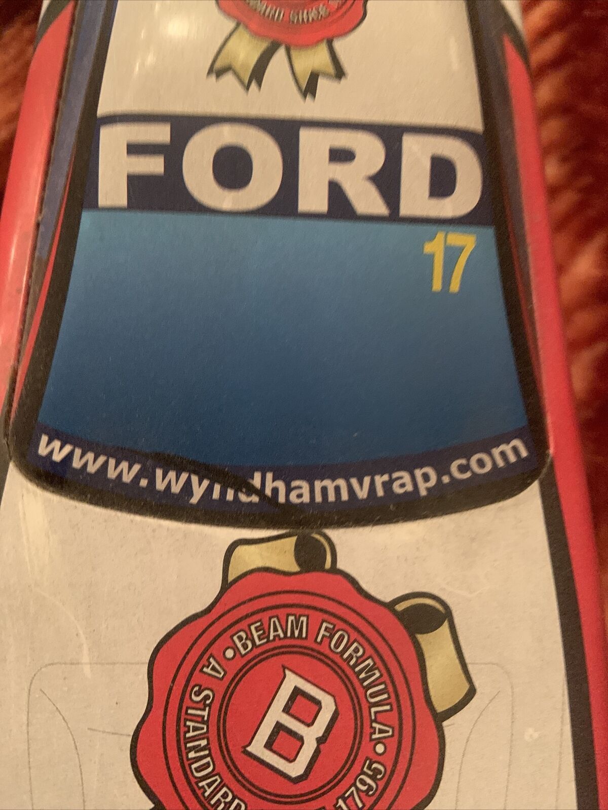 Metal Tin JIM BEAM Ford Racing V8 Supercars Bottle 2008 Wyndham Helix Crane Cams