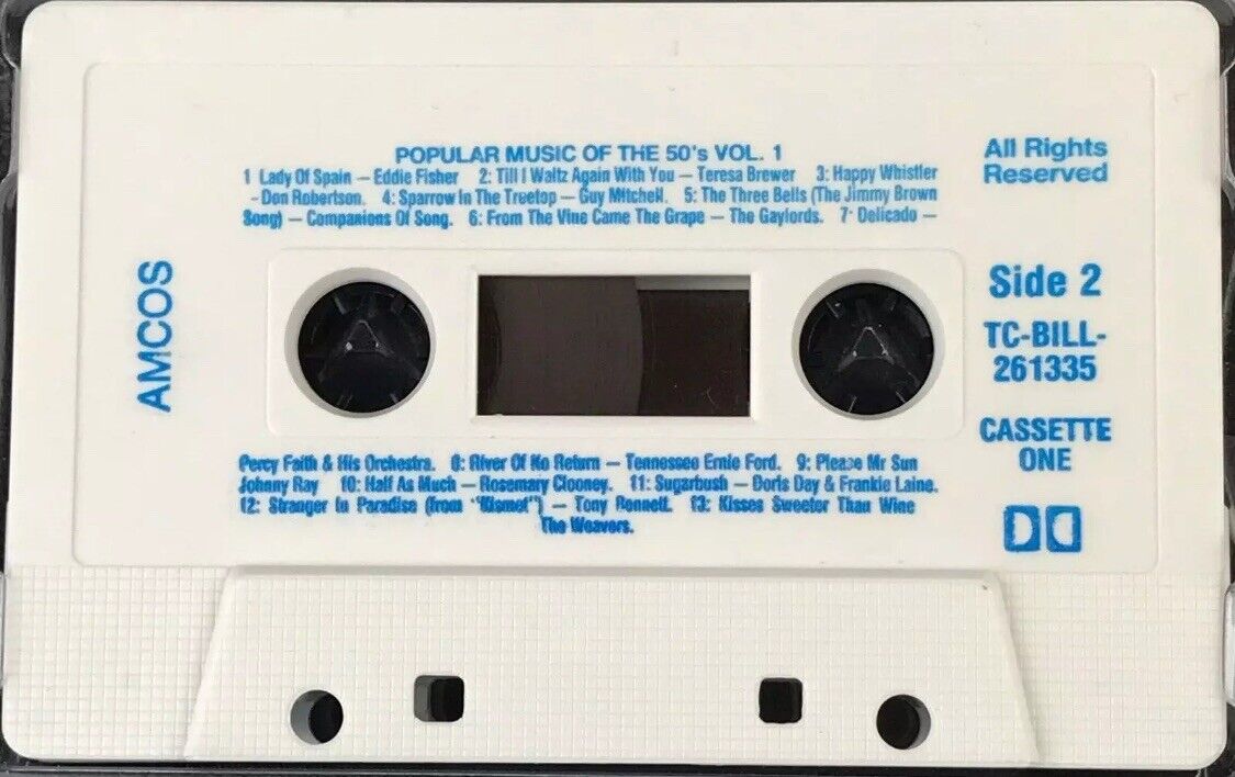 Popular Music Of The 1950s Volume 1 Box Set 4x Audio Tape Cassettes Music